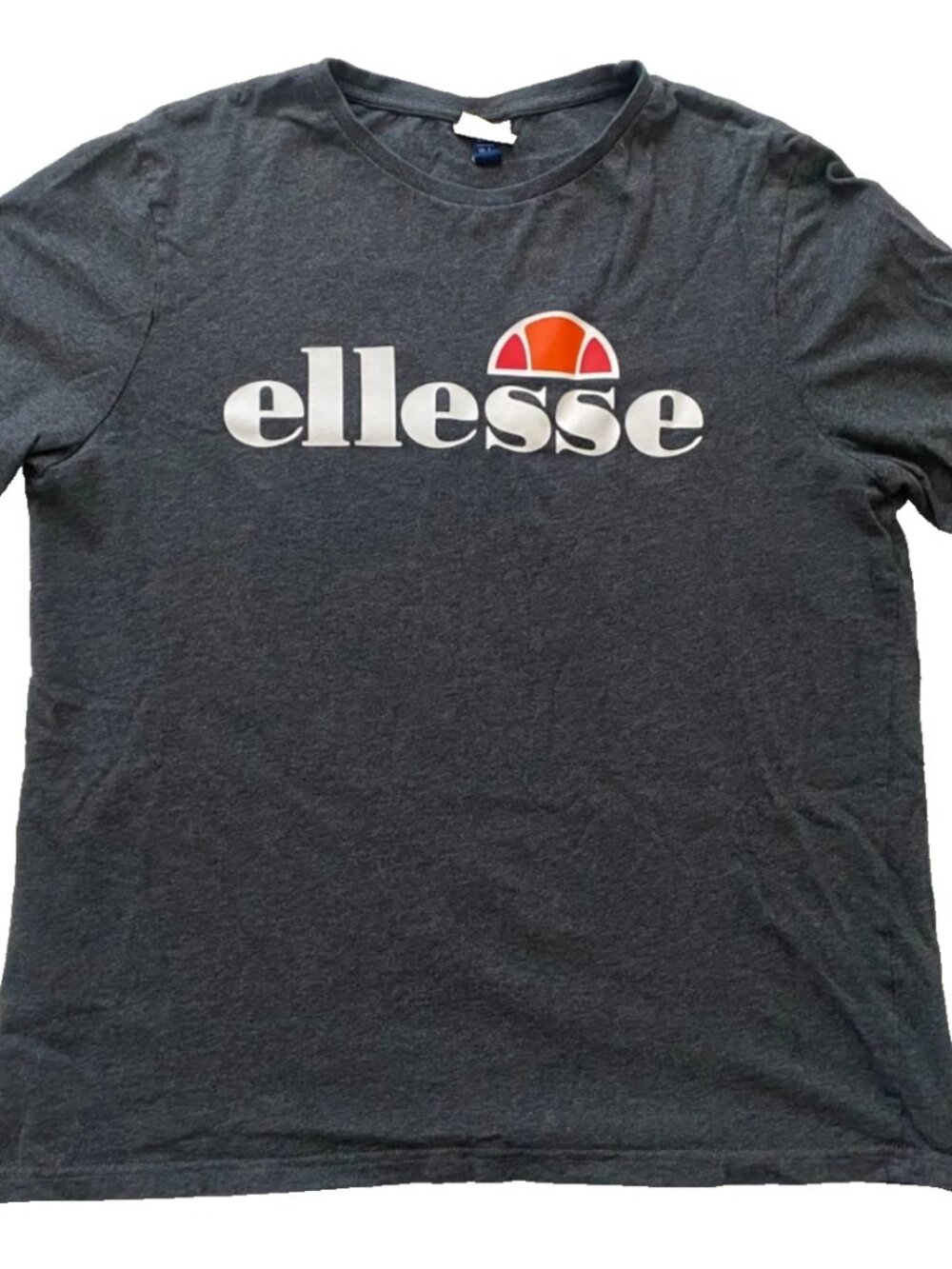 Ellesse Men's Gray Long Sleeve Tee Shirt Large Logo Tennis Retro Activewear